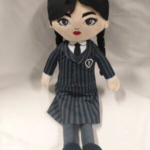 Wednesday Addams Plush Doll 15.5" MGM Nevermore Uniform Netflix Jenna Ortega